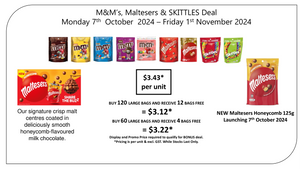 M&amp;M’s, Maltesers &amp; SKITTLES Deal 7th October 2024 –  1st November 2024