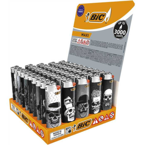 BIC FANCY LIGHTER SKULLS 1X50