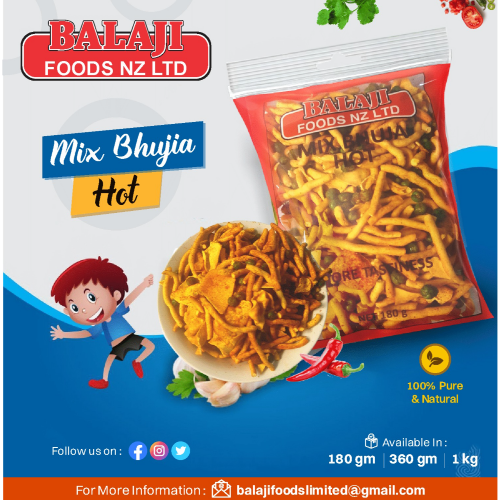 BALAJI MIX BHUJIA HOT- 180G