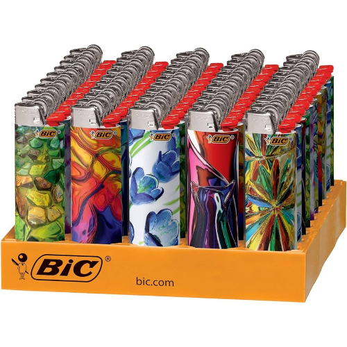 BIC FANCY LIGHTER - BLOWN GLASS 1X50