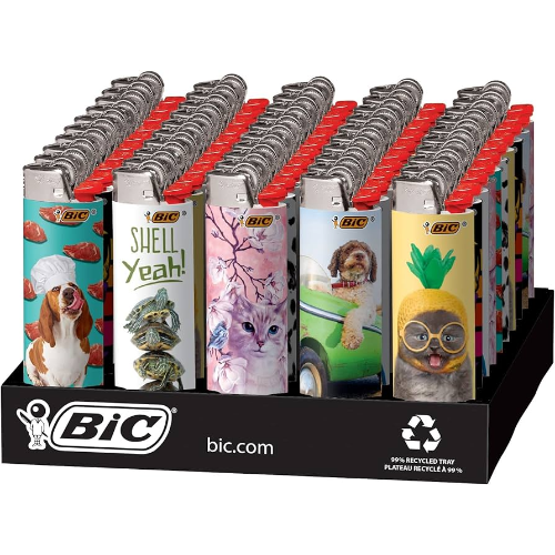 BIC FANCY LIGHTER 1X50 -  ANIMAL LOVER