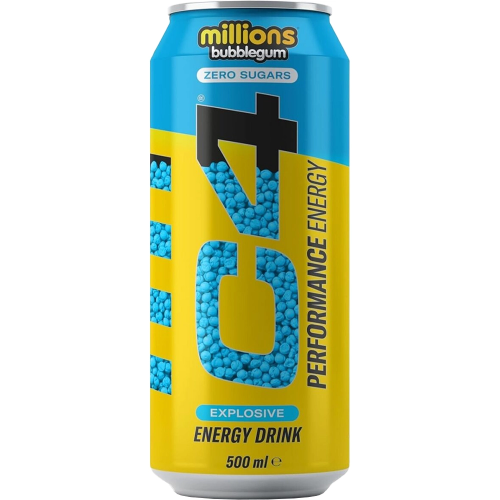 C4 ENERGY MILLIONS BUBBLEGUMS CANS 500ML 1X12