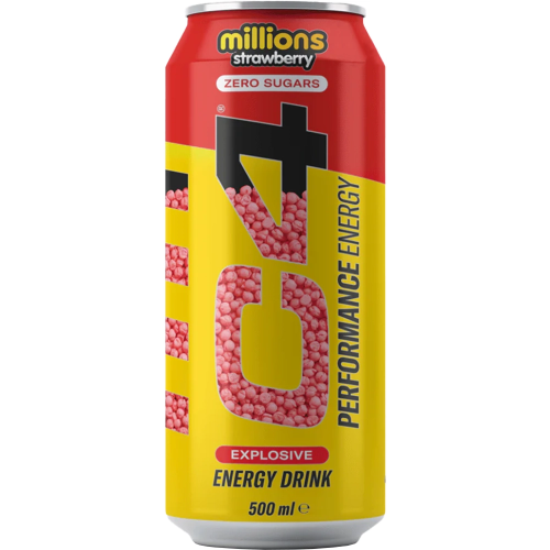 C4 ENERGY MILLIONS STRAWBERRY CANS 500ML 1X12