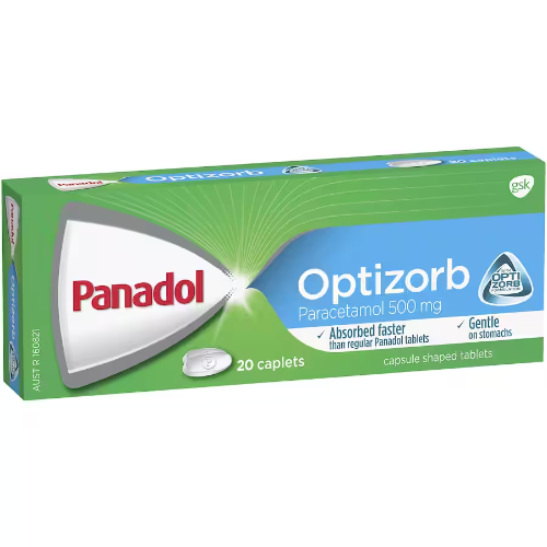 PANADOL TAB  OPTIZORB 500MG 20 CAPLETS .