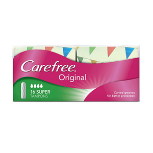 CAREFREE SUPER TAMPONS TAPERED DESIGN 1X16