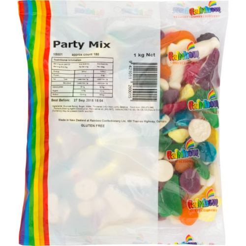 RAINBOW - PARTY MIX 1KG 1X6