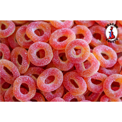 DRAGON SOUR PEACH RINGS 2KG