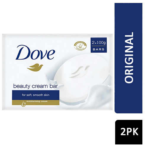 DOVE SOAP BEAUTY CREAM BAR 100G 2 PACK