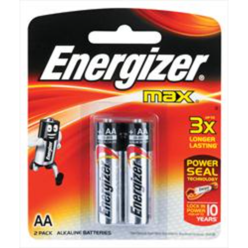 ENERGIZER ALKALINE BATTERY AA 2 PK  1X12 (2033)