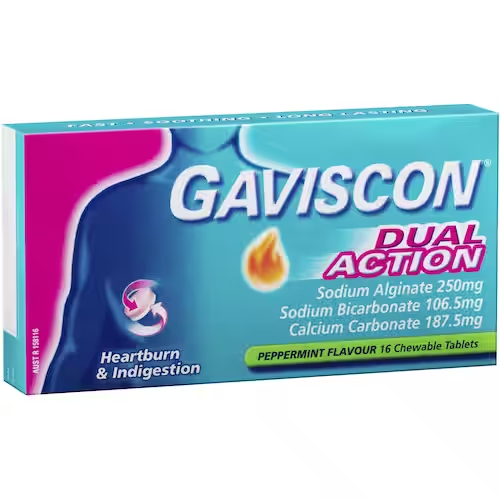 GAVISCON DUAL ACTION TABS 16S