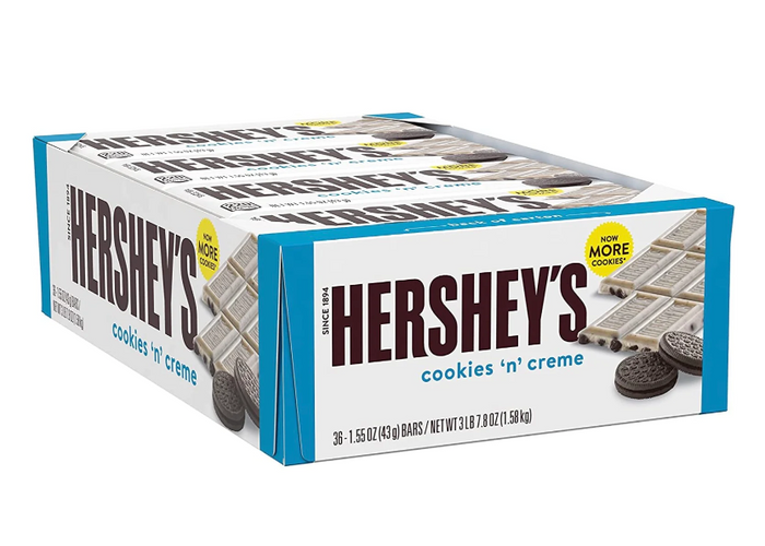 HERSHEY--COOKI & CREAM 43G 1X36