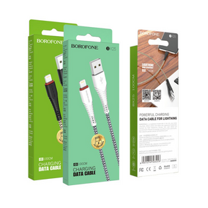 BORO IPHONE CABLE 1 METER GREEN 2.4A