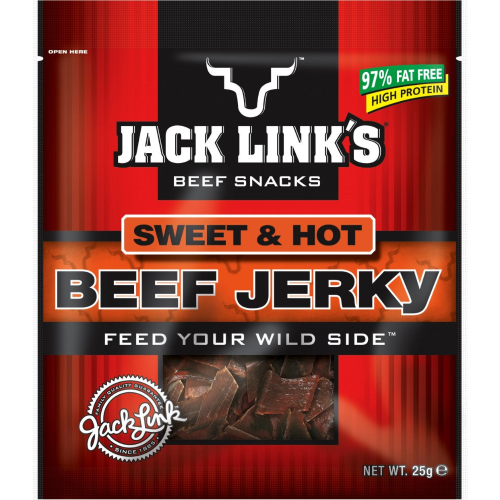 25G JACK'S  JERKY SWEET & HOT 1 X 10