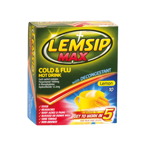 LEMSIP MAX COLD & FLUE SACHET 10s