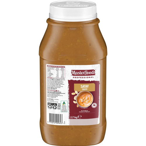 MASTERFOODS SATAY SAUCE 2.7KG JAR 1X6