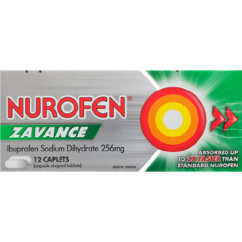 NUROFEN ZAVANCE 256MG 1X12 PK CAPLET