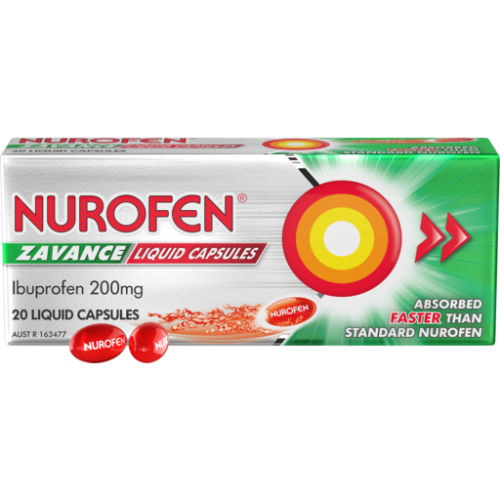 NUROFEN ZAVANCE 200MG LIQUID 20 CAPSULES