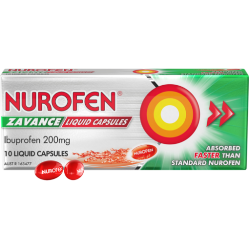 NUROFEN ZAVANCE 200MG LIQUID 10 CAPSULES