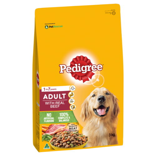 PEDIGREE ADULT WITH REAL BEEF 3KG