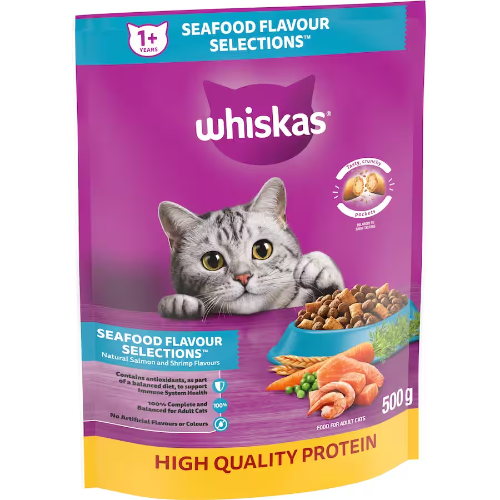 WHISKAS SEAFOOD SELECTION 500G X 1