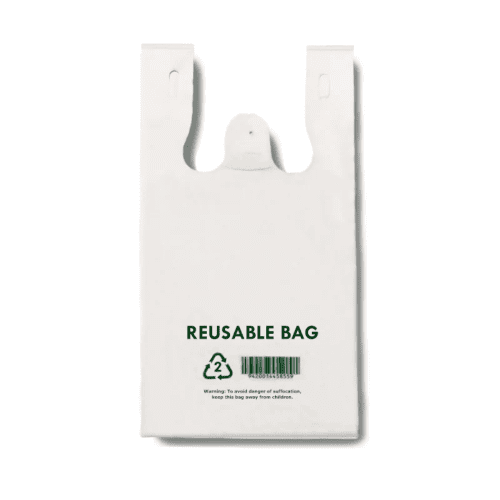 REUSABLE BAG WHITE 500PC MEDUIM 140 X480MM