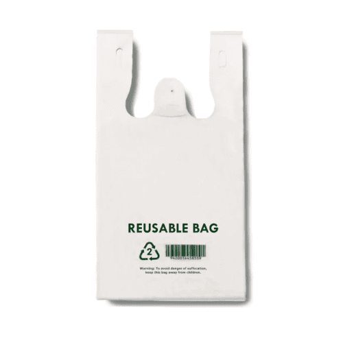 REUSABLE BAG (WHITE)500PC MEDUIM   140 X480MM