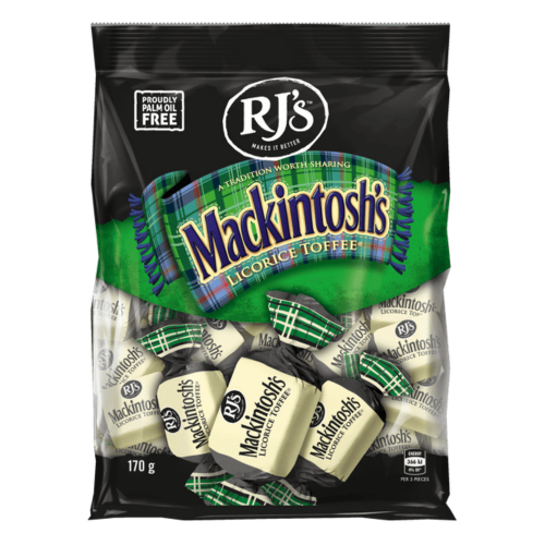 RJ'S  MACKINTOSH LICORICE 170G