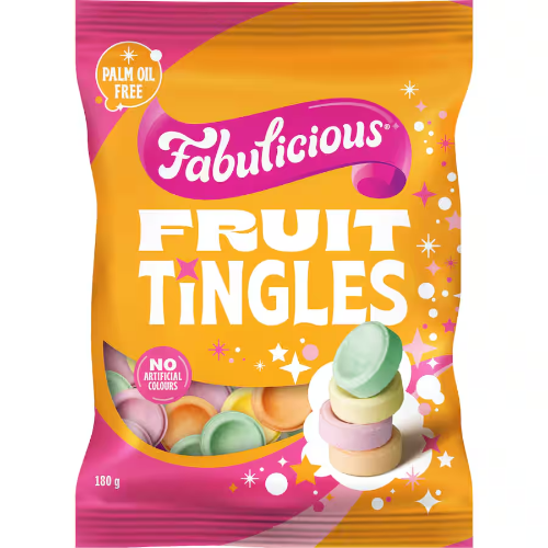 RJ'S FAB FRUIT TINGLES 120G