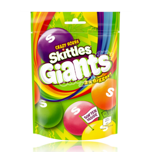 SKITTLES GIANTS CRAZY SOURS 132G