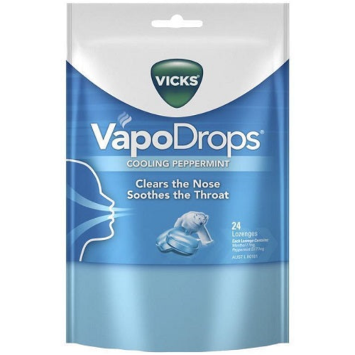 VICKS VAPODROPS COOLING PERPMINT BLUE 1X4