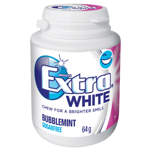 WRI EXTRA WHITE BUBBLEMINT - BOTTLE 1X6 64G