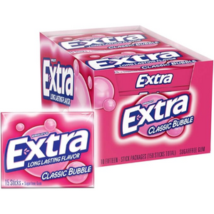 WRI EXTRA CLASSIC BUBBLE GUM STICK 37G 1X10