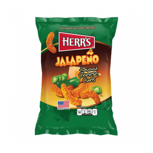 HERR'S JALAPENO CHEESE CURL-6296-170G-6OZ 1X12